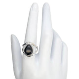 Black Onyx Sterling Silver Ring: 7