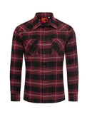 Men's Western Long Sleeve Flannel Shirts With Snap Buttons: 301 / XL