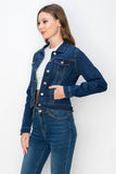 Women's Casual Denim Jackets: 2605 BLACK / S-M-L-XL (2-4-4-2)