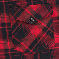 Men's Western Long Sleeve Flannel Shirts With Snap Buttons: 301 / XL