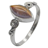 Tiger Eye Sterling Silver Ring: 6