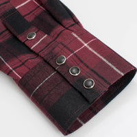 Men's Western Long Sleeve Flannel Shirts With Snap Buttons: 301 / XL
