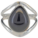 Black Onyx Sterling Silver Ring: 7
