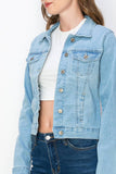 Women's Casual Denim Jackets: 2605 DARK BLUE / S-M-L-XL (2-4-4-2)
