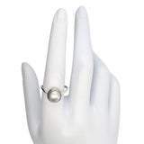 Pearl Sterling Silver Ring: 7