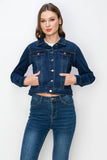 Women's Casual Denim Jackets: 2605 BLACK / S-M-L-XL (2-4-4-2)