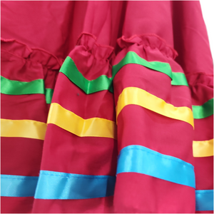Falda Folklórica Sencilla para Bailar - Tradición y Elegancia Mexicana.