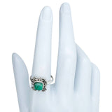 Malachite Sterling Silver Ring: 7