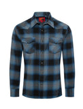 Men's Western Long Sleeve Flannel Shirts With Snap Buttons: 301 / XL