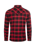 Men's Western Long Sleeve Flannel Shirts With Snap Buttons: 301 / XL