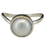 Pearl Sterling Silver Ring: 8