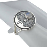 Moonstone Sterling Silver “Moon” Ring: 7