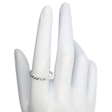 Twist Sterling Silver Stacking Band Ring: 8