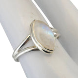 Moonstone Marquise Sterling Silver Ring: 8