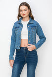 Women's Casual Denim Jackets: 2605 BLACK / S-M-L-XL (2-4-4-2)