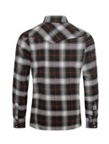 Men's Western Long Sleeve Flannel Shirts With Snap Buttons: 301 / XL