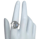 Moonstone Sterling Silver “Moon” Ring: 8