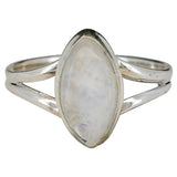 Moonstone Marquise Sterling Silver Ring: 7