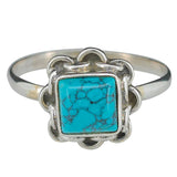 Howlite Sterling Silver Ring: 8