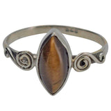 Tiger Eye Sterling Silver Ring: 6
