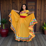 Falda folclorica  Falda Folklórica Profesional Doble Vuelo

Professional Double-Flare Folkloric Skirt