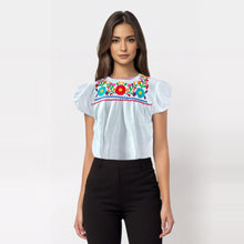 Load image into Gallery viewer, Blusa poblana blanca
