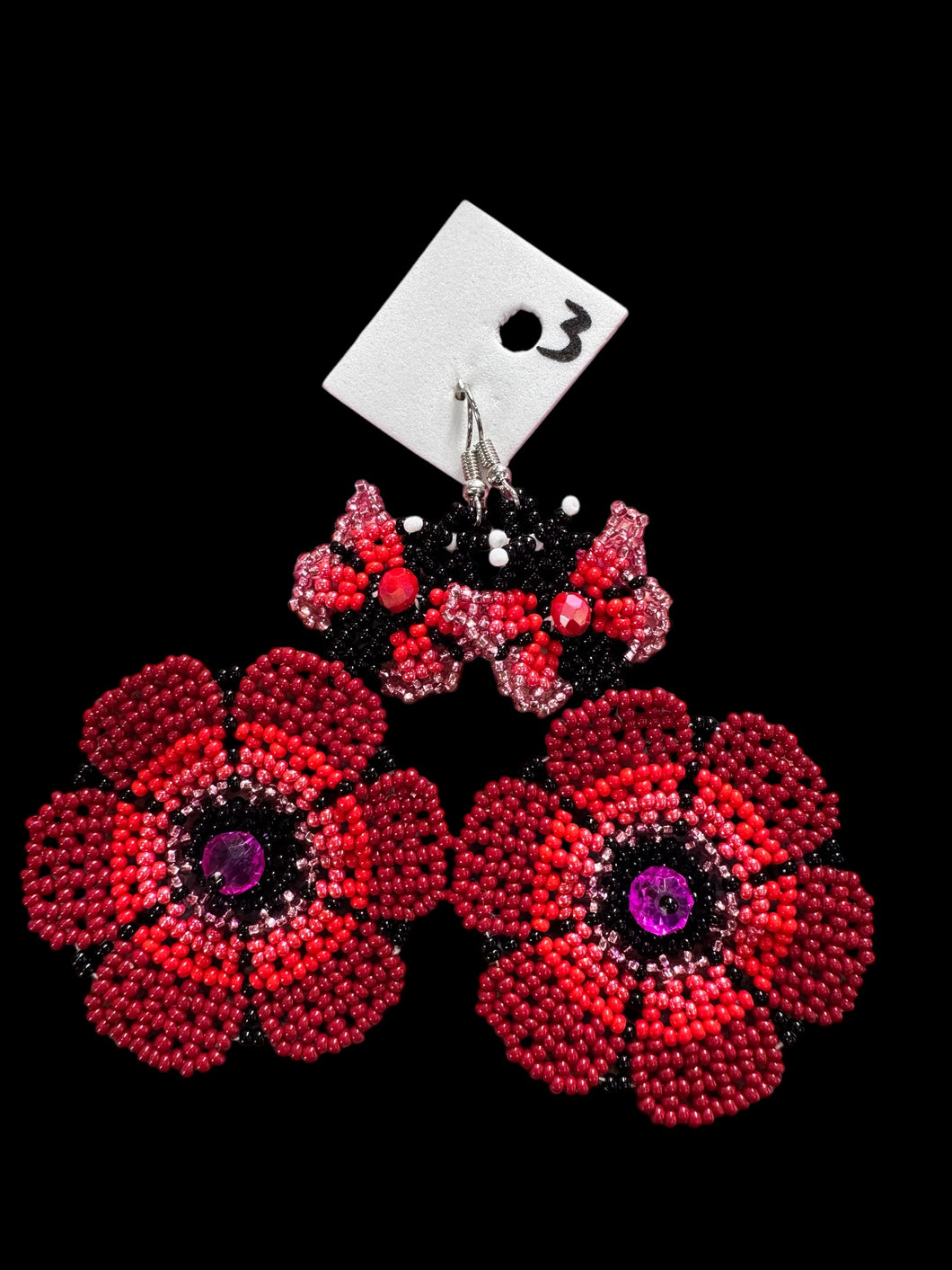 Arete chaquira mariposa🦋🌷y flor 0097
