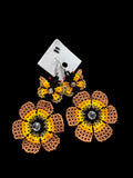 Arete chaquira mariposa🦋🌷y flor 0097