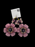 Arete chaquira mariposa🦋🌷y flor 0097