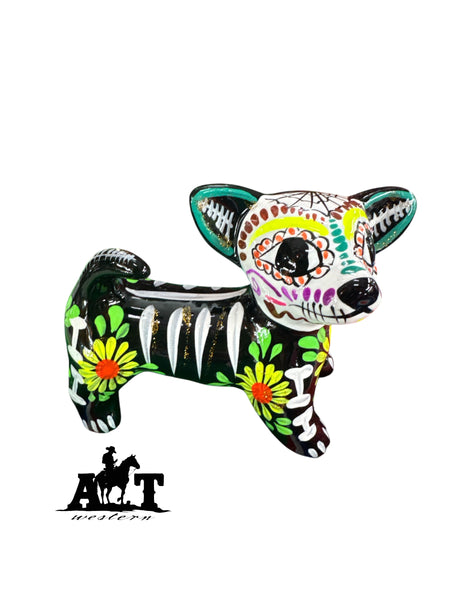 “Perrito de Barro Día de los Muertos – Arte Hecho a Mano