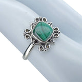 Malachite Sterling Silver Ring: 7