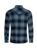 Men's Western Long Sleeve Flannel Shirts With Snap Buttons: 301 / XL