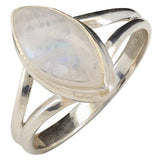 Moonstone Marquise Sterling Silver Ring: 7