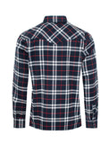 Men's Western Long Sleeve Flannel Shirts With Snap Buttons: 301 / XL
