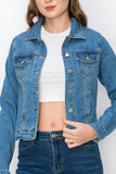 Women's Casual Denim Jackets: 2605 BLACK / S-M-L-XL (2-4-4-2)