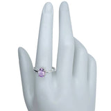 Faceted Amethyst Sterling Silver Ring: 7