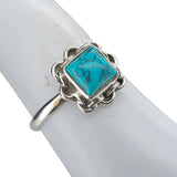 Howlite Sterling Silver Ring: 8