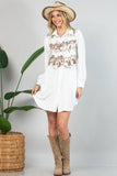 AV1274-GABBY WESTERN PRINT BUTTON DOWN WOVEN VEST : Light Mocha / Contemporary / XL
