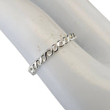 Twist Sterling Silver Stacking Band Ring: 6