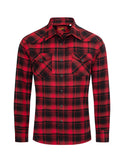 Men's Western Long Sleeve Flannel Shirts With Snap Buttons: 301 / XL