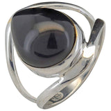 Black Onyx Sterling Silver Ring: 7