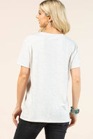 AV1205-PAMELA RIDE'EM COWBOY GRAPHIC T-SHIRT : Oatmeal/Multi / Contemporary / S
