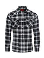 Men's Western Long Sleeve Flannel Shirts With Snap Buttons: 301 / XL