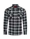Men's Western Long Sleeve Flannel Shirts With Snap Buttons: 301 / XL
