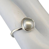 Pearl Sterling Silver Ring: 8