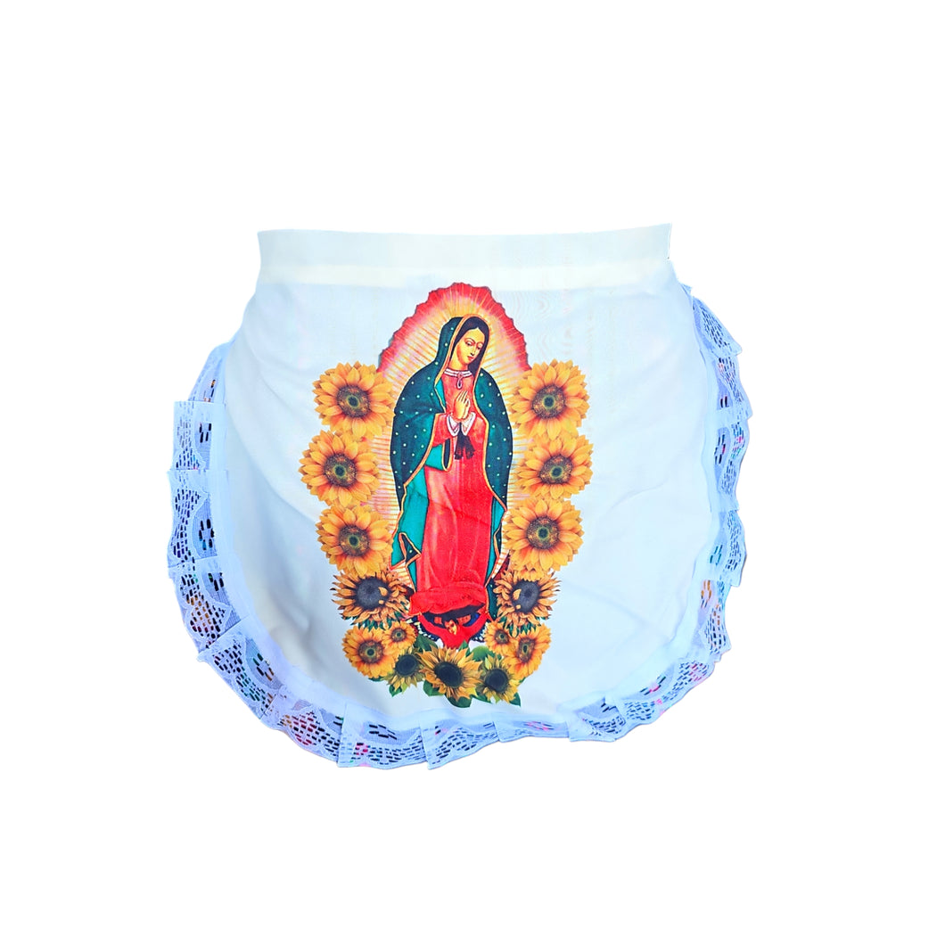 Mandil con estampado Virgen de Guadalupe