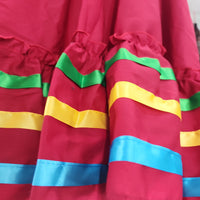 Falda folklórica práctica niña